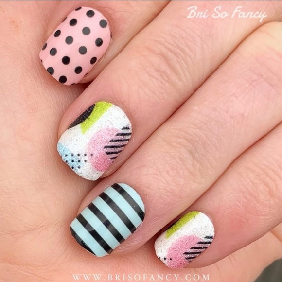 Color Street Makeup | 55 Color Street Nail Strips No Duh 80s Theme